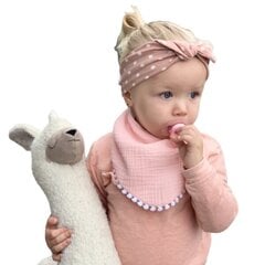 Rankų darbo kaklaskarė, rožinė kaina ir informacija | Kepurės, pirštinės, kaklaskarės kūdikiams | pigu.lt