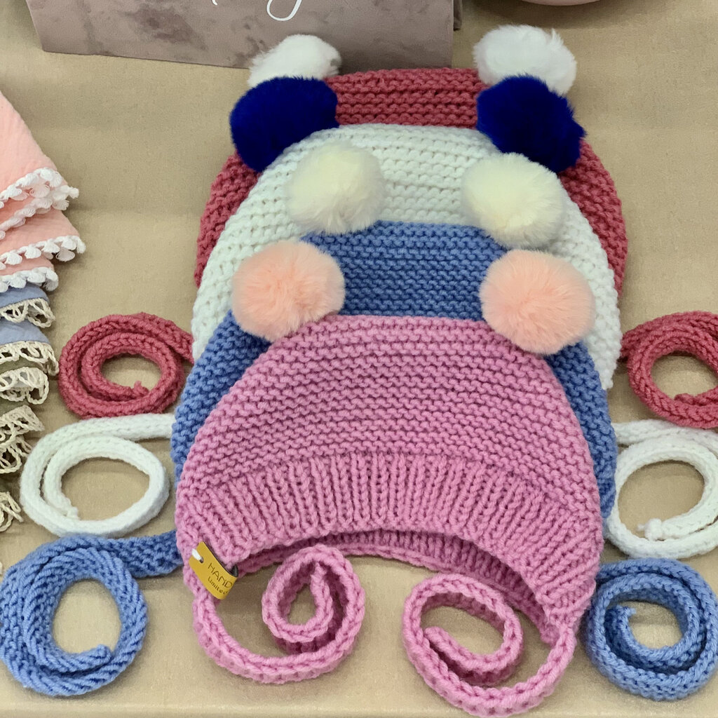 Rankų darbo kepurytė, rožinė kaina ir informacija | Kepurės, pirštinės, kaklaskarės kūdikiams | pigu.lt