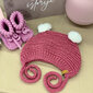 Rankų darbo kepurytė, rožinė kaina ir informacija | Kepurės, pirštinės, kaklaskarės kūdikiams | pigu.lt