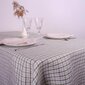 Balta staltiesė, žaliais langeliais, 148x148 cm. kaina ir informacija | Staltiesės, servetėlės | pigu.lt