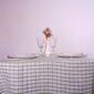 Lininė balta staltiesė, žaliais langeliais, 148x250 cm. kaina ir informacija | Staltiesės, servetėlės | pigu.lt