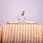 Lininė staltiesė, oranžinėmis juostomis, 148x200 cm. цена и информация | Staltiesės, servetėlės | pigu.lt