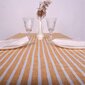 Lininė staltiesė, oranžinėmis juostomis, 148x200 cm. kaina ir informacija | Staltiesės, servetėlės | pigu.lt
