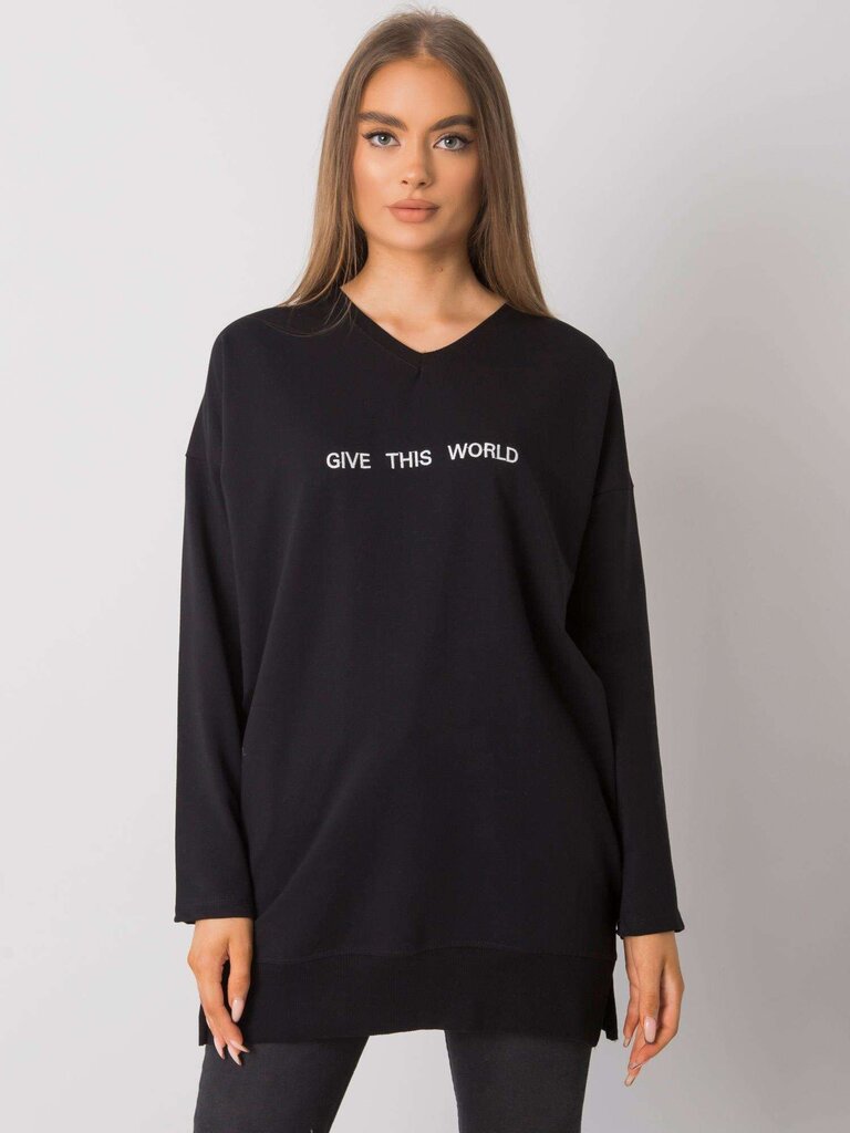 Džemperis moterims Rue Paris, juodas kaina ir informacija | Džemperiai moterims | pigu.lt