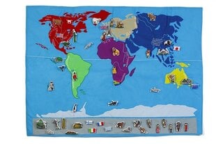 Medžiaginis pasaulio žemėlapis kaina ir informacija | Interjero detalės | pigu.lt