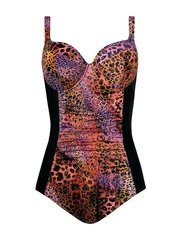 Uždaras moteriškas maudymosi kostiumėlis Self S1060C*242, juodos/rožinės spalvos kaina ir informacija | Maudymosi kostiumėliai | pigu.lt