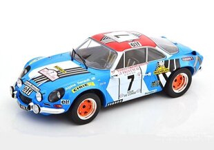 Alpine Renault A110 #7 Rallye Tour de Corse J-L.Therier/M.Callewaert IXO 1:18 kaina ir informacija | Kolekciniai modeliukai | pigu.lt