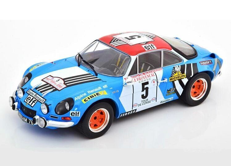 Alpine Renault A110 #5 Rallye Tour de Corse J.F.Piot/J.de Alexandris IXO 1:18 kaina ir informacija | Kolekciniai modeliukai | pigu.lt