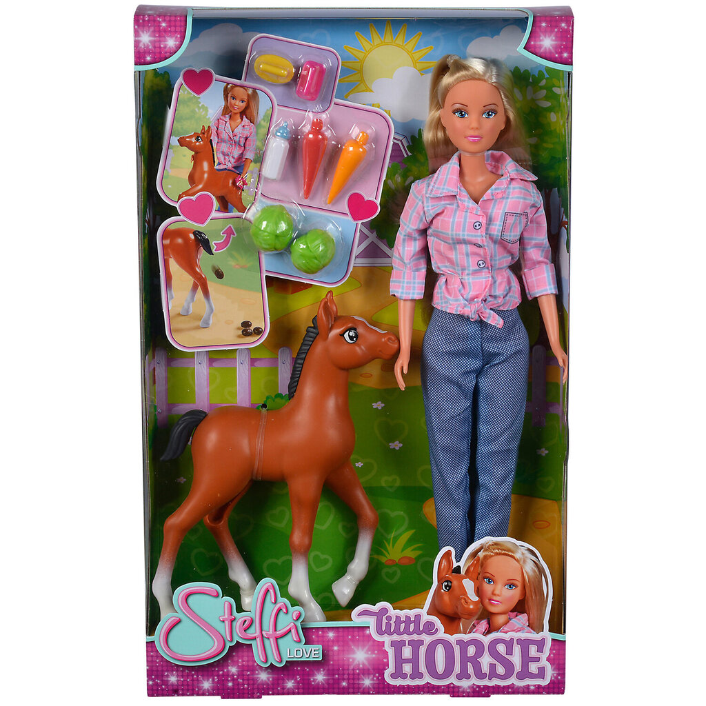 Lėlė Steffi Love su poniu, 29 cm kaina ir informacija | Žaislai mergaitėms | pigu.lt