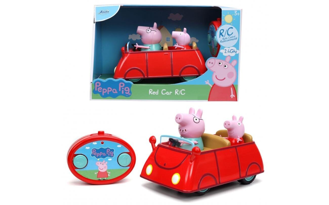 Radijo bangomis valdomas automodelis su figŪrėlėmis Kiaulytė Pepa (Peppa Pig) kaina ir informacija | Žaislai mergaitėms | pigu.lt