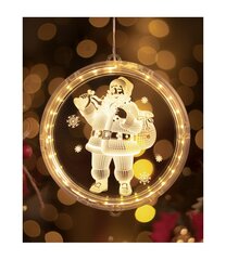 LED lango dekoracija "Kalėdų senelis", šilta šviesa kaina ir informacija | Kalėdinės dekoracijos | pigu.lt