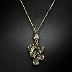 Kaklo papuošalas moterims DiamondSky Amber II (Black Diamond) su Preciosa kristalais DS01K268 kaina ir informacija | Kaklo papuošalai | pigu.lt