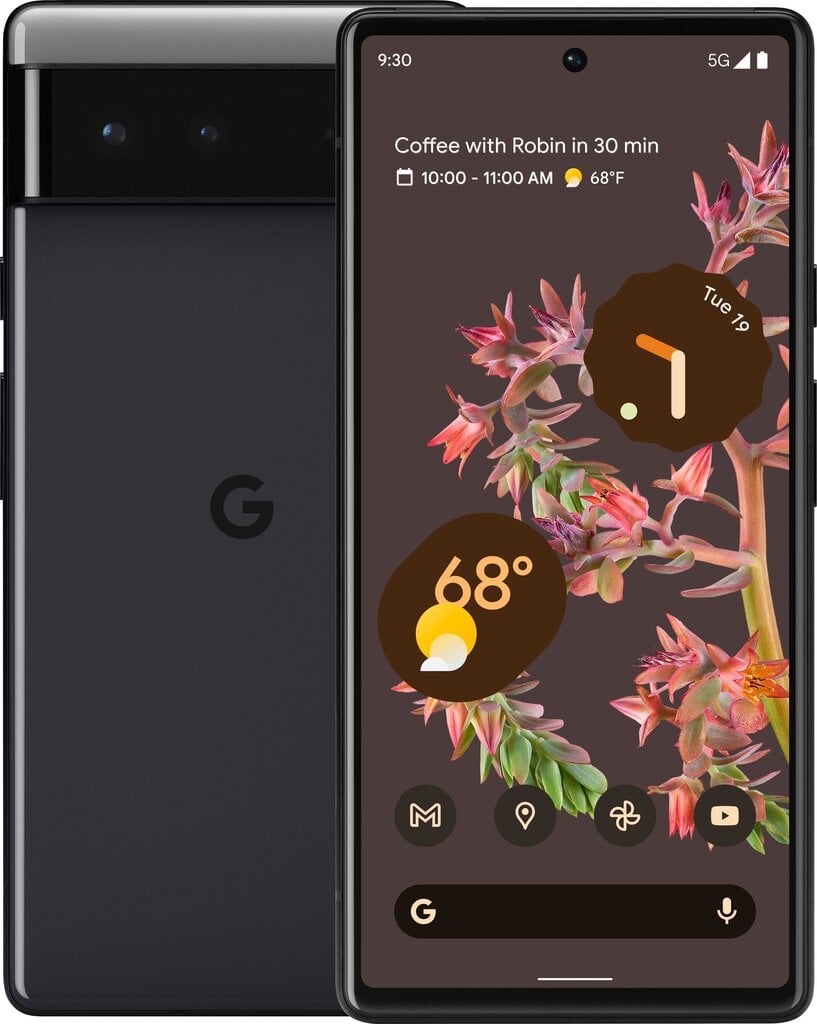 Google Pixel 6 6.4" 5G 8/128GB GA02900-GB Stormy Black kaina ir informacija | Mobilieji telefonai | pigu.lt