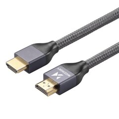 HDMI laidas, 100 cm, sidabrinis kaina ir informacija | Kabeliai ir laidai | pigu.lt