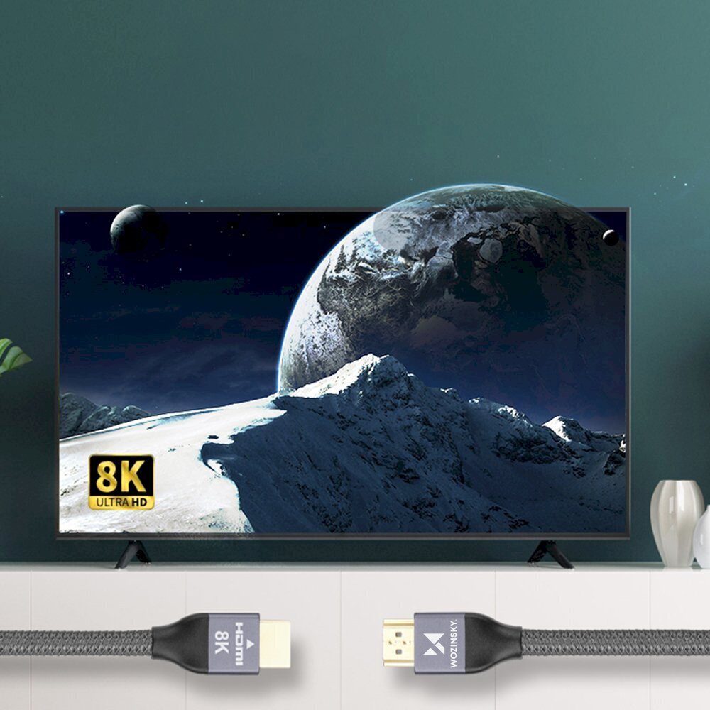 Wozinsky HDMI laidas, 5 m, sidabrinis цена и информация | Kabeliai ir laidai | pigu.lt