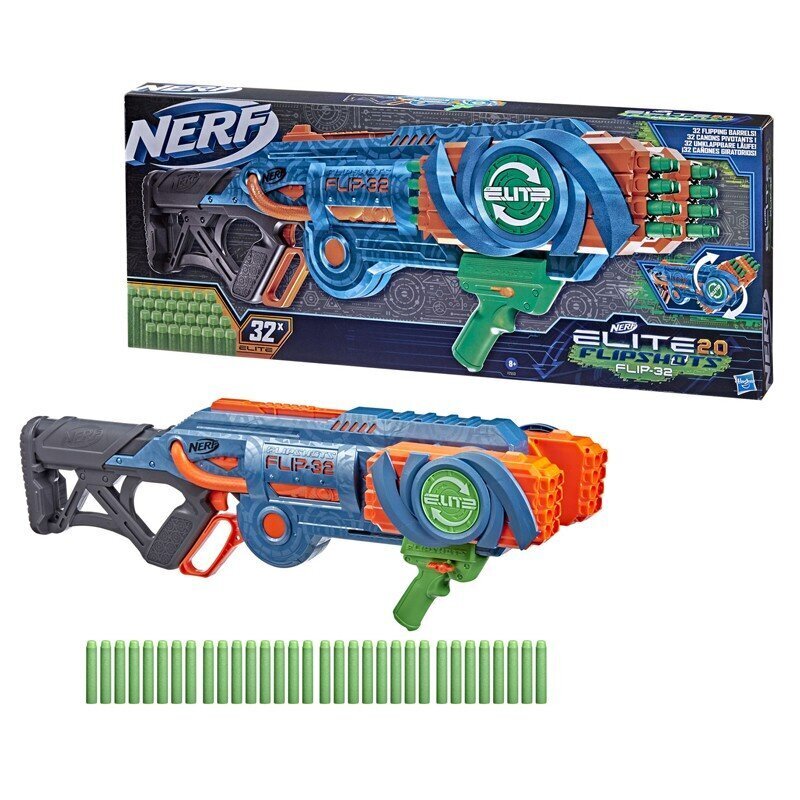 Žaislinis šautuvas Nerf Elite 2.0 Flip 32 kaina ir informacija | Žaislai berniukams | pigu.lt