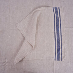 Lininės stalo servetėlės Navy blue Stripes, 2 vnt, 40x40 cm. цена и информация | Скатерти, салфетки | pigu.lt