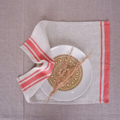 Lininės stalo servetėlės Red Edge, 2 vnt. kaina ir informacija | Staltiesės, servetėlės | pigu.lt