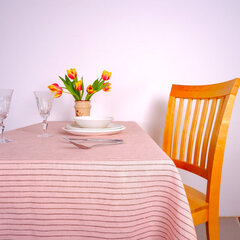 Norravilla rožinė lininė staltiesė kaina ir informacija | Staltiesės, servetėlės | pigu.lt