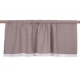 Натуральная льняная штора с кружевом Valance white, 140x110 см.