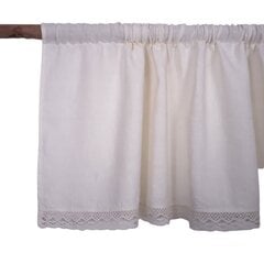 Натуральная льняная штора с кружевом Valance white, 140x110 см. цена и информация | Шторы | pigu.lt