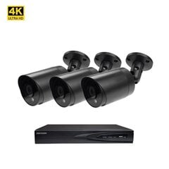 8MP/4K IP POE vaizdo stebėjimo kamerų VAI2085HKB + Hikvision NVR 7604 komplektas kaina ir informacija | Stebėjimo kameros | pigu.lt