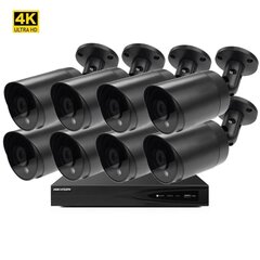 8MP/4K IP POE vaizdo stebėjimo kamerų VAI2085HKB + Hikvision NVR 7608 komplektas kaina ir informacija | Stebėjimo kameros | pigu.lt