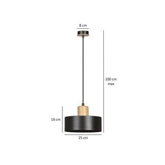Emibig pakabinamas šviestuvas Torin 1 Black kaina ir informacija | Pakabinami šviestuvai | pigu.lt