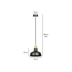 Emibig подвесной светильник Ibor 1 Black цена и информация | Люстры | pigu.lt
