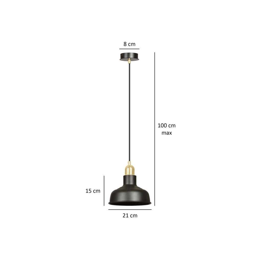 Emibig pakabinamas šviestuvas Ibor 1 Black kaina ir informacija | Pakabinami šviestuvai | pigu.lt