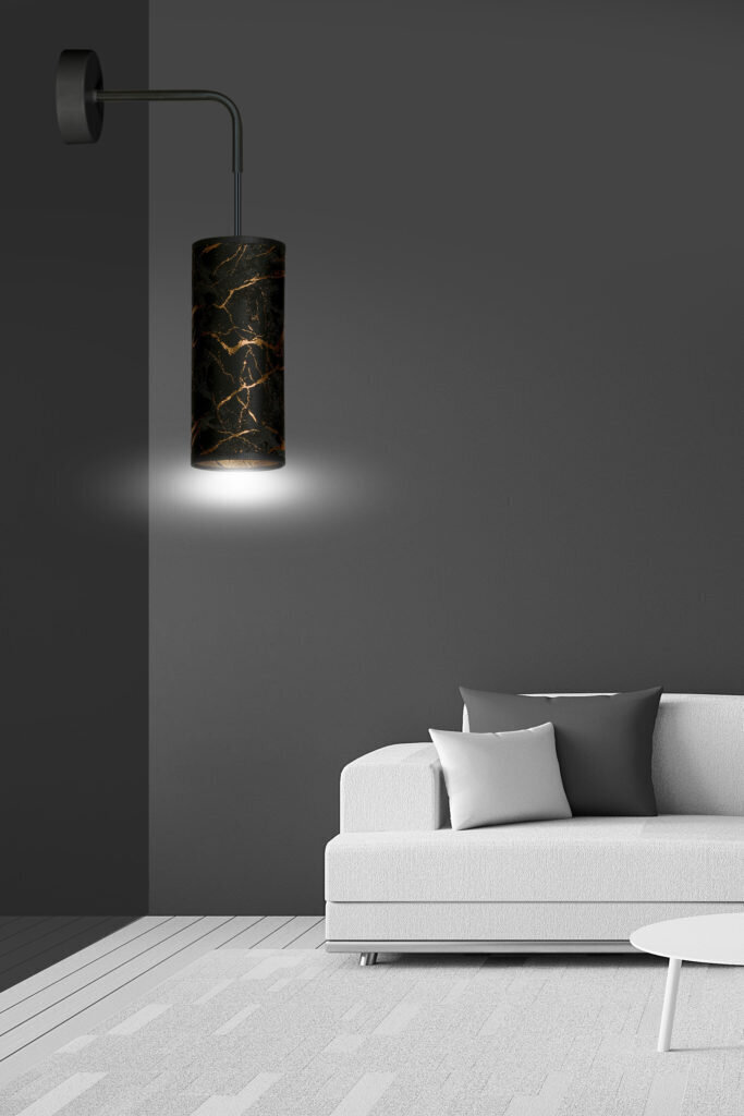 Emibig sieninis šviestuvas Karli K1 BL Marbel Black kaina ir informacija | Sieniniai šviestuvai | pigu.lt