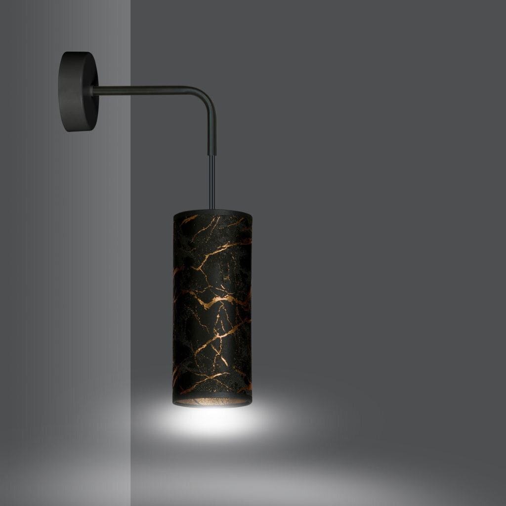 Emibig sieninis šviestuvas Karli K1 BL Marbel Black kaina ir informacija | Sieniniai šviestuvai | pigu.lt