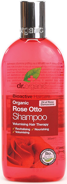 Natūralus šampūnas Dr. Organic Rose Otto 265 ml kaina ir informacija | Šampūnai | pigu.lt