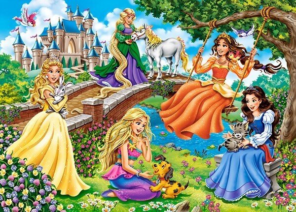 Dėlionė Princesės sode, Castorland, 180d. kaina ir informacija | Dėlionės (puzzle) | pigu.lt