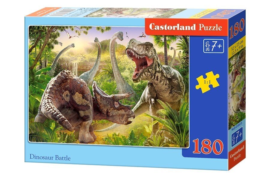 Dėlione Dinozaurų mūšis, 180 d. kaina ir informacija | Dėlionės (puzzle) | pigu.lt