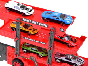 Sportinių automobilių vilkikas, raudonas kaina ir informacija | Žaislai berniukams | pigu.lt