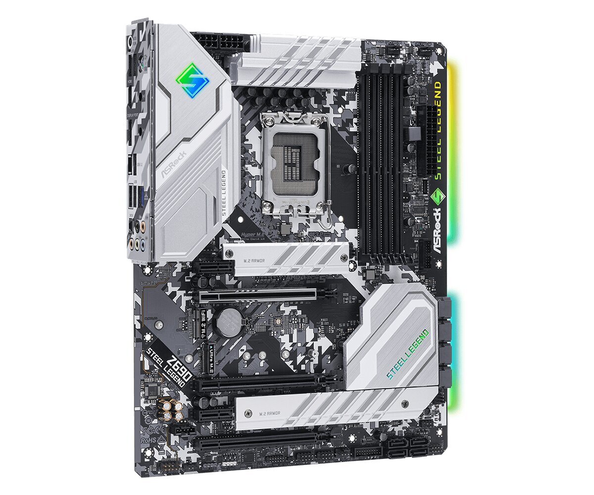 Asrock Z690 Steel Legend Intel Z690 LGA 1700 ATX kaina ir informacija | Pagrindinės plokštės | pigu.lt