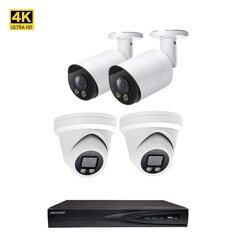 Комплект камер видео наблюдения 8MP Dome VAI2385HK Hikvision NVR 7608 цена и информация | Камеры видеонаблюдения | pigu.lt