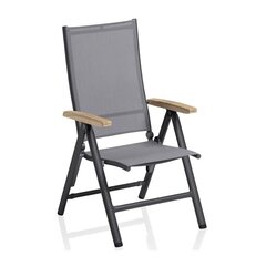 Складной стул Kettler Cirrus, серый цена и информация | Садовые стулья, кресла, пуфы | pigu.lt