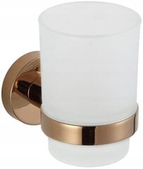 Mexen Remo stiklinė su laikikliu, rose gold kaina ir informacija | Vonios kambario aksesuarai | pigu.lt