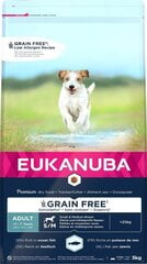 Eukanuba Grain Free для взрослых собак мелких и средних пород, 3 кг цена и информация | Сухой корм для собак | pigu.lt