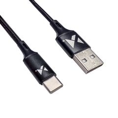 Wozinsky USB laidas, 1 m, juodas kaina ir informacija | Laidai telefonams | pigu.lt