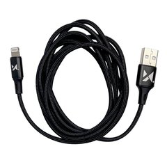 Wozinsky cable USB - Lightning 2,4A 1m black (WUC-L1B) цена и информация | Кабели для телефонов | pigu.lt