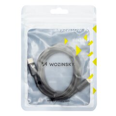 Кабель Wozinsky USB - USB Type C 2,4А 2м черный(WUC-C2B) цена и информация | Кабели для телефонов | pigu.lt