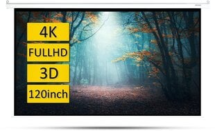 Overmax AUTOMATIC SCREEN 120 inch настенный экран для проектора цена и информация | Экраны для проекторов | pigu.lt