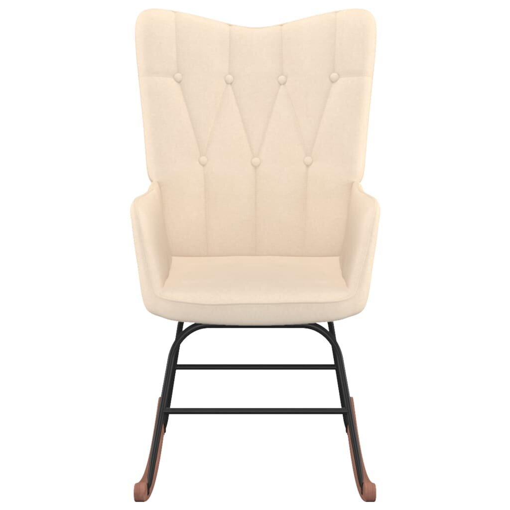 Supama kėdė su pakoja, kreminės spalvos kaina ir informacija | Svetainės foteliai | pigu.lt