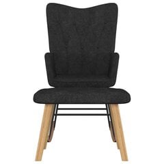 Supama kėdė su pakoja, juodos spalvos kaina ir informacija | Svetainės foteliai | pigu.lt