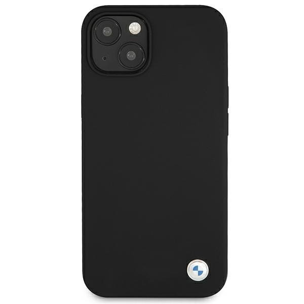 Case BMW BMHCP13MSILBK iPhone 13 6.1 &quot;black / black hardcase Silicone Signature цена и информация | Telefono dėklai | pigu.lt