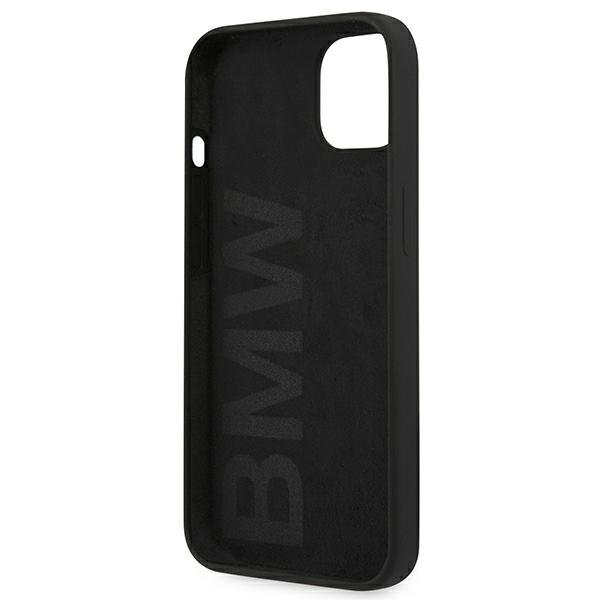 Case BMW BMHCP13MSILBK iPhone 13 6.1 &quot;black / black hardcase Silicone Signature kaina ir informacija | Telefono dėklai | pigu.lt
