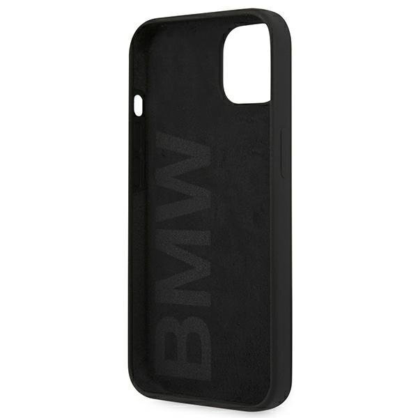 Case BMW BMHCP13MSILBK iPhone 13 6.1 &quot;black / black hardcase Silicone Signature цена и информация | Telefono dėklai | pigu.lt